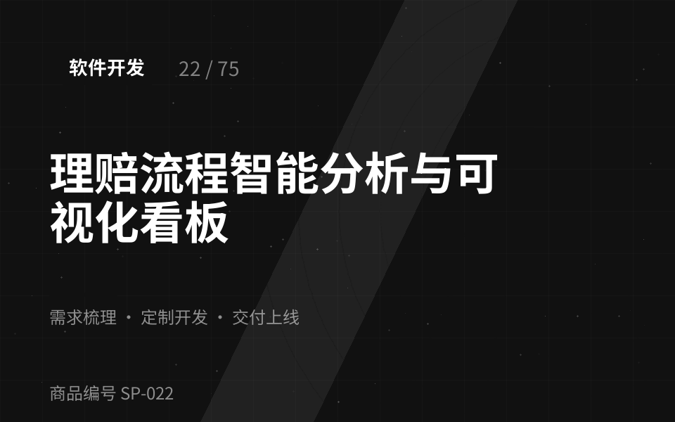 理赔流程智能分析与可视化看板