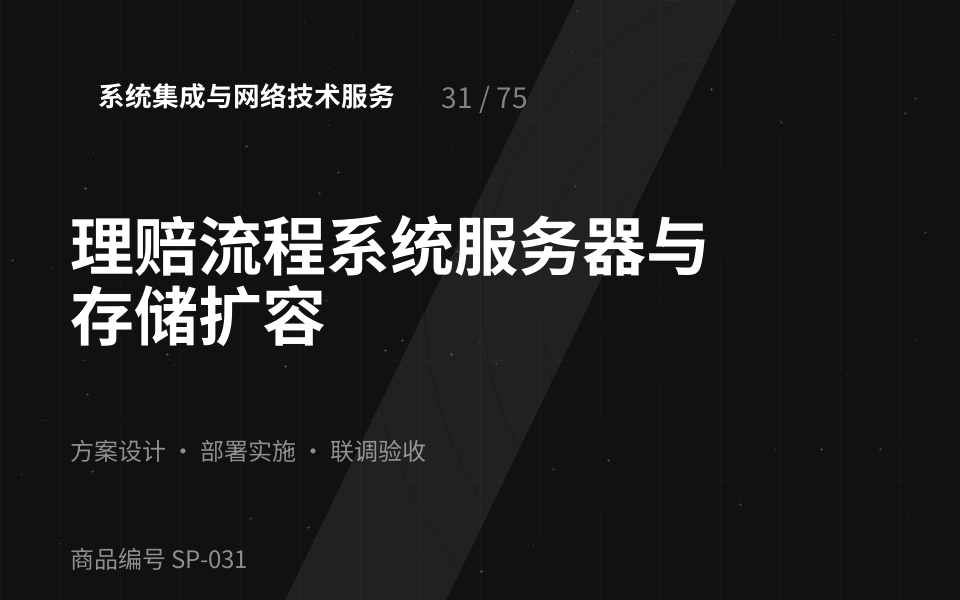 理赔流程系统服务器与存储扩容